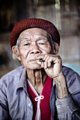 Indigenous White Karen (Kayin) hill tribe villager from the mountains near Doi Inthanon, Chiangmai, Thailand, Southeast Asia, Asia