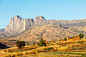 Betsileo Dorf, Tsaranoro Tal, Ambalavao, Zentralgebiet, Madagaskar, Afrika