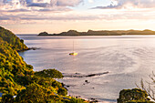 Bay of Islands at sunrise, seen from Russell, Northland Region, North Island, New Zealand, Pacific