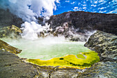 Acid Crater Lake, White Island Volcano, ein aktiver Vulkan in der Bucht von Plenty, Nordinsel, Neuseeland, Pazifik