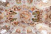 Decke frecso, St. Peter und Paul Kirche, Steinhausen, Oberschwaben Barock, Oberschwaben, Baden-Württemberg, Deutschland, Europa