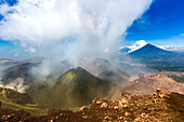 On the summit of the active Pacaya Volcano, Guatemala, Central America