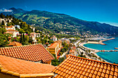 City view of medieval Menton, Alpes-Maritimes, Cote d'Azur, Provence, French Riviera, France, Mediterranean, Europe