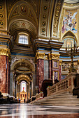 Interior of St. Stephen's Basilica (Szent Istvan-bazilika), Budapest, Hungary, Europe