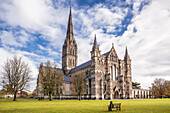 The magnificent Salisbury cathedral, Salisbury, Wiltshire, England, United Kingdom, Europe
