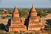 Temples in sunlight, Bagan, Myanmar.