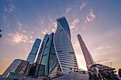 Moscow City: financial district.