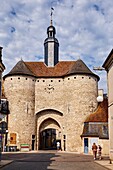France, Cher (18), Berry, Mehun-sur-Yèvre, approved 'the city and metiers of arts', Clock Gate, 14th century, the Jacques Coeur road,.