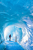 Grotte de Glace, Mer de Glace and Montenvers, Chamonix Mont-Blanc, Haure-Savoie, Rhône-Alpes, France.