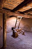 Pecos, New Mexico - A kiva at Pecos National Historical Park. Native Americans lived her for 10,000 years, Spanish colonizers and missionaries arrived in the 16th and 17th centuries.
