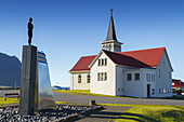 Church. Grundarfjordur village. Snafellsnes peninsula. Iceland, Europe.