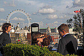 Roof garden bar, Trafalgar Hotel, London, Great Britain