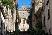 Via del Concordato, Kathedrale San Bartolomeo, Lipari Stadt, Insel Lipari, Liparische Inseln, Äolische Inseln, Tyrrhenisches Meer, Mittelmeer, Italien, Europa