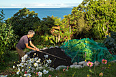 vegetable garden, self sufficient property, food growers, gardening, sustainable, Golden Bay, Tasman District, South Island, New Zealand