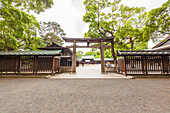Side entrance of Meiji Shrine at early morning, Shibuya, Tokyo, Japan