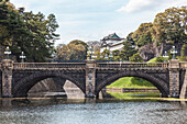 Nijubashi Bridge and Fushimi-Yagura Tower of Imperial Palace, Chiyoda-ku, Tokyo, Japan