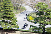 Blick vom geheimen Aussichtspunkt im Honmaru Garten des Kaiserpalast, Chiyoda-ku, Tokio, Japan