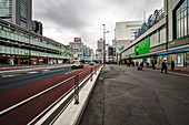 Koshu Kaido Street in front of Shinjuku Station South Exit, Shinjuku, Tokyo, Japan