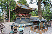 Gold decorated buildings and lanterns at Toshogu-Shrine, Nikko, Tochigi Prefecture, Japan