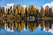 Mountain Lake, Reflection, Autumn, Autumn Foliage, Lago Federa, Dolomites, Italy