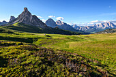 Passo Giau, La Guseal, Nuvolau, Meadow, Dolomites, Alps, Italy, Europe