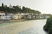 River Steyr flows into the Enns, Steyr, Upper Austria, Austria