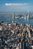 Blick vom Empire State Building Richtung Lower Manhatten, One World Trade Center, Manhatten, New York City, New York, USA