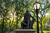 Robert Burns Statue, The Mall, Central Park, Manhatten, New York City, New York, USA