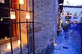 Candles night party in Pedraza, Segovia, Spain.