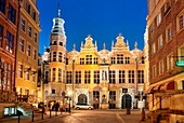 Piwna Street and Arsenal, Old Town in Gdansk, Poland.