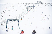 Skiresort full of people, Kaprun, Salzburg, Austria