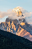 'Mount Ushba, Caucasus Mountains, Zemo Svaneti National Park; Samegrelo-Zemo Svaneti, Georgia'