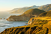 'Cliffs along Big Sur coastline on Highway One; California, United States of America'