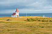 Church by the Sea, Hellnar, Snaefellsnes Peninsula, Iceland, Polar Regions