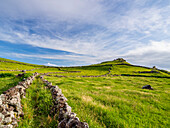Green fields on the Island, Corvo, Azores, Portugal, Atlantic, Europe