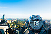 The viewing platform overlooking Central Park from the Rockefeller Tower, New York City, United States of America, North America