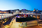 City centre viaduct, Lausanne, Vaud, Switzerland, Europe