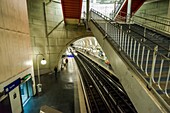 Cite Metro station, Central Paris under Notre Dame, Paris, France