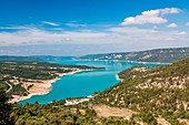 France, Alpes de Haute Provence, Parc Naturel Regional du Verdon Natural Regional Park of Verdon, Sainte Croix Lake