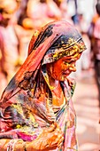 Asia, India, Uttar Pradesh, Nandgaon, Holi festival of Colors