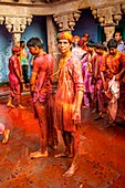 Asia, India, Uttar Pradesh, Nandgaon, Holi festival of Colors