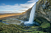 Seljalandsfoss waterfall, Porsmerkurvegur, Sudurland, Iceland, Europe