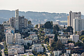 Cityscape with Lombard Street, San Francisco, Marin County, California, USA