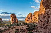 Rock formations in Arches National Park, Moab, Grand County, Utah, USA