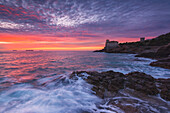 Italy, Europe, Boccale castle at sunset, province of Livorno, Tuscany