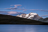 Sunset on Rosset lake at an altitude of 2709 meters, Gran Paradiso national park