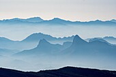 Jebel Shams- Oman, Foggy mountain range of Al Hajar.