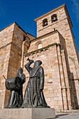 Zamora, Merlu Memorial of Semana Santa by Antonio Pedrero Yeboles,1996, San Juan Bautista Church, XIIth, XIIIth and XIVth Centuries, Plaza Mayor, medieval, romanesque, Zamora, Castilla y Leon, Spain.