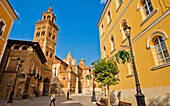 Cathedral of Saint Mary, Mudejar tower of Cathedral Santa Maria de Mediavilla, Teruel, Aragon, Spain