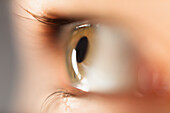 Macro shot of woman's eye